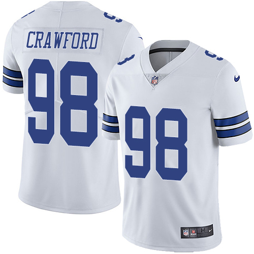 2019 men Dallas Cowboys 98 Crawford white Nike Vapor Untouchable Limited NFL Jersey